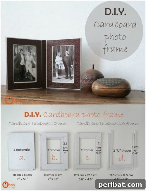 35 Ingenious Cardboard Box Upcycling Projects 4 Upcycled Cardboard Photo Frame