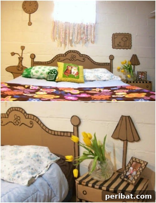 35 Ingenious Cardboard Box Upcycling Projects 33 Adorable Cardboard Bedroom Suite