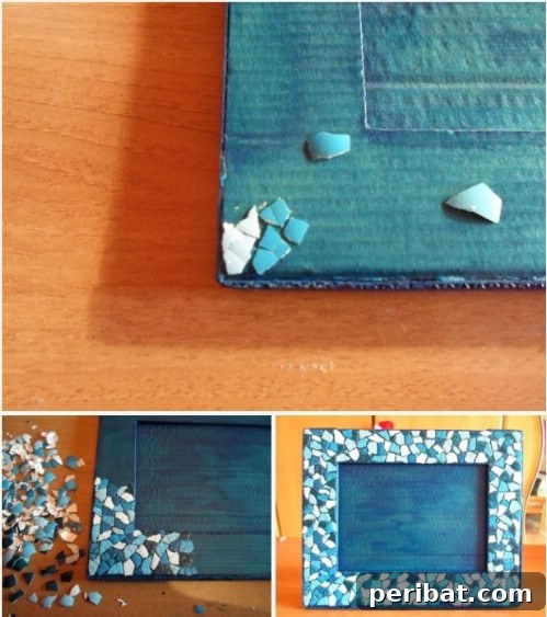30 Stunning Mosaic Crafts to Enhance Your Indoor and Outdoor Spaces 14 DIY Eggshell Mosaic Picture Frame