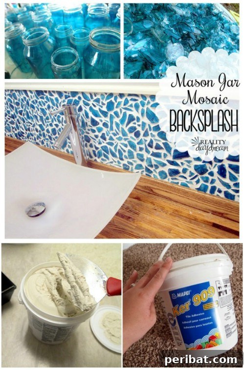 30 Stunning Mosaic Crafts to Enhance Your Indoor and Outdoor Spaces 16 Mason Jar Mosaic Backsplash
