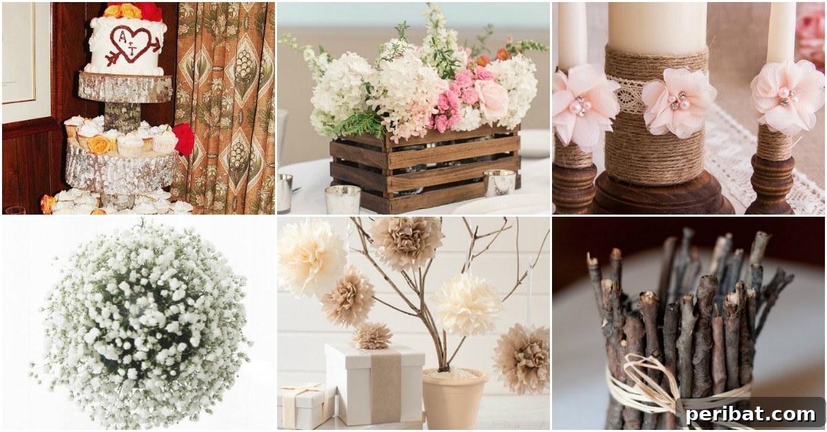 Hayallerinizdeki Düğün İçin 35 Nefes Kesen Kendin Yap Rustik Düğün Süslemesi 2 Rustic Wedding Decorations