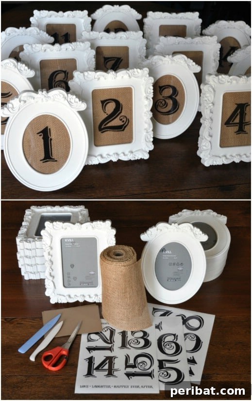 Hayallerinizdeki Düğün İçin 35 Nefes Kesen Kendin Yap Rustik Düğün Süslemesi 24 Rustic Vintage Table Numbers