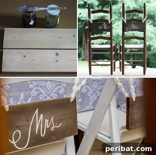 Hayallerinizdeki Düğün İçin 35 Nefes Kesen Kendin Yap Rustik Düğün Süslemesi 26 Rustic Wood Bride And Groom Chair Signs