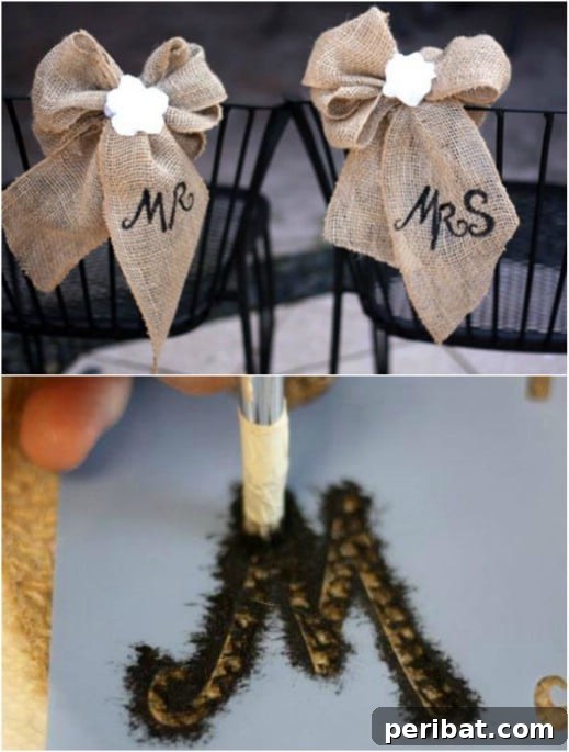 Hayallerinizdeki Düğün İçin 35 Nefes Kesen Kendin Yap Rustik Düğün Süslemesi 4 Burlap And Lace Chair Décor