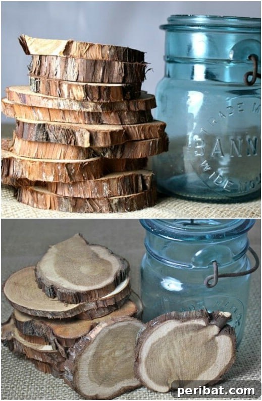 Hayallerinizdeki Düğün İçin 35 Nefes Kesen Kendin Yap Rustik Düğün Süslemesi 31 Rustic Wooden Circle Table Displays