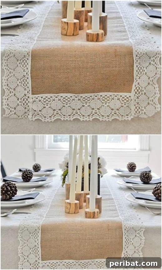 Hayallerinizdeki Düğün İçin 35 Nefes Kesen Kendin Yap Rustik Düğün Süslemesi 6 Gorgeous Reception Table Runner