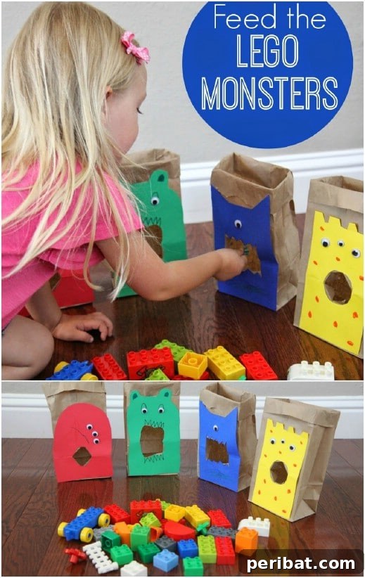 Alphabet Monster made from an upcycled baby wipes container