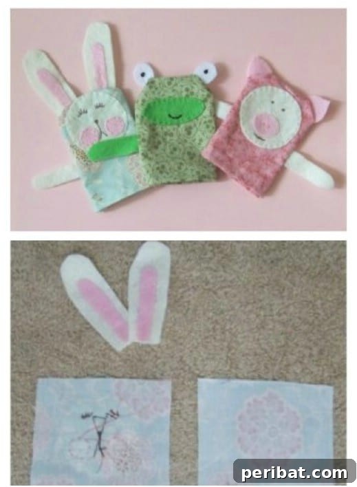 Fun DIY finger puppets made from fabric scraps