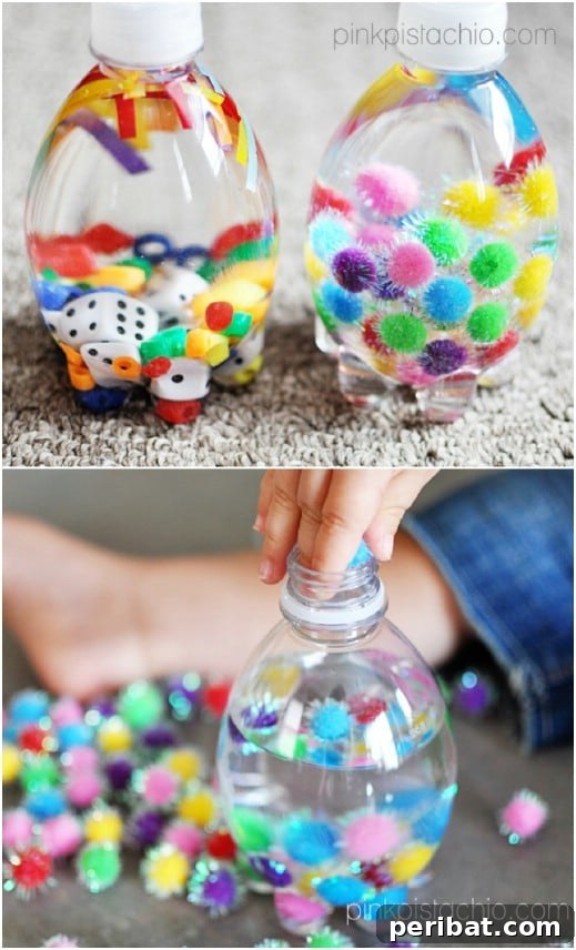 Colorful and fun glitter bottle sensory toy