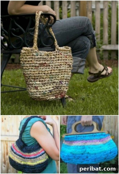 Beyond the Bin 30 Ingenious Upcycling Projects for Grocery Bags 15 Plastic Grocery Bag Handbag