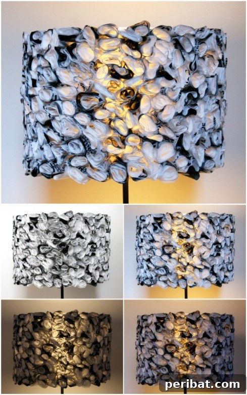 Beyond the Bin 30 Ingenious Upcycling Projects for Grocery Bags 18 Upcycled Plastic Bag Lampshade