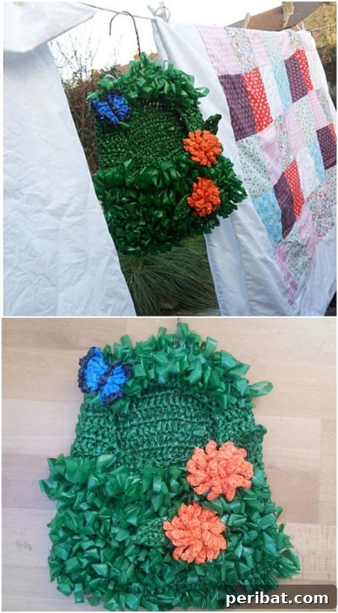 Beyond the Bin 30 Ingenious Upcycling Projects for Grocery Bags 20 Upcycled Plastic Bag Clothespin Organizer