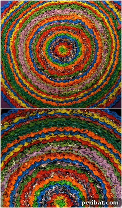 Beyond the Bin 30 Ingenious Upcycling Projects for Grocery Bags 6 Repurposed Plastic Grocery Bag Rug