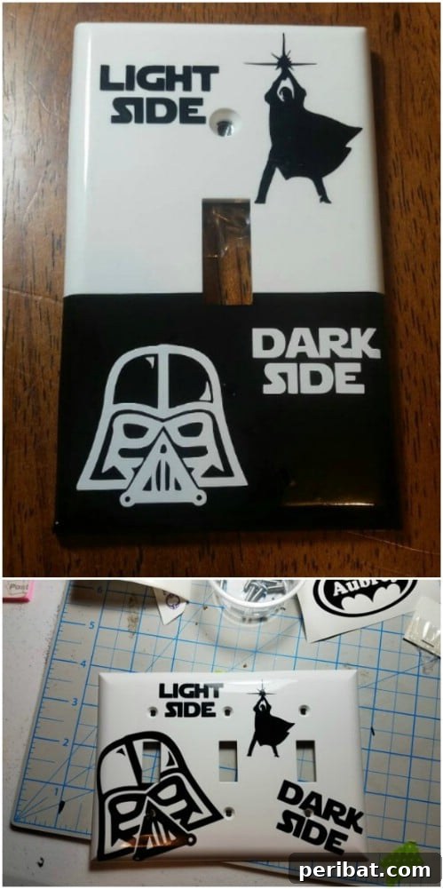 30 Creative Makeovers for Your Switch Plate Covers 12 Star Wars Inspired Light Switch Cover