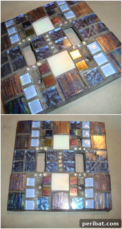 30 Creative Makeovers for Your Switch Plate Covers 28 Gorgeous Mosaic Switch Cover