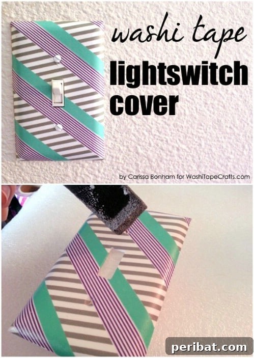 30 Creative Makeovers for Your Switch Plate Covers 31 Washi Tape Covered Switch Plate