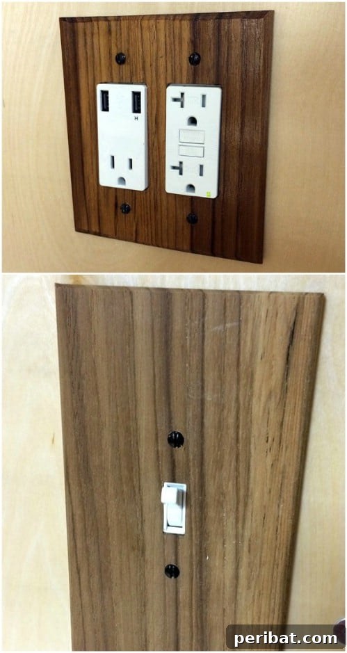 30 Creative Makeovers for Your Switch Plate Covers 32 DIY Wood Light Switch Plates