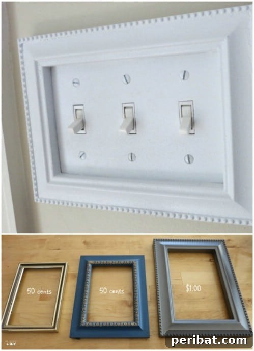 30 Creative Makeovers for Your Switch Plate Covers 7 Lovely Framed Switch Plate Covers