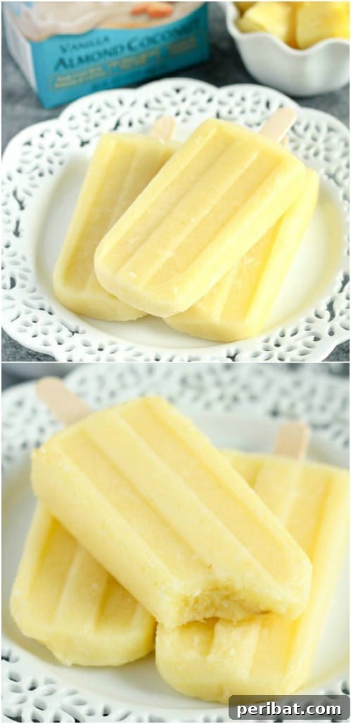 Coconut Pineapple Ice Pops