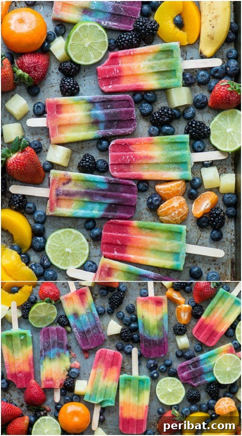 Multi-Layer Rainbow Popsicles