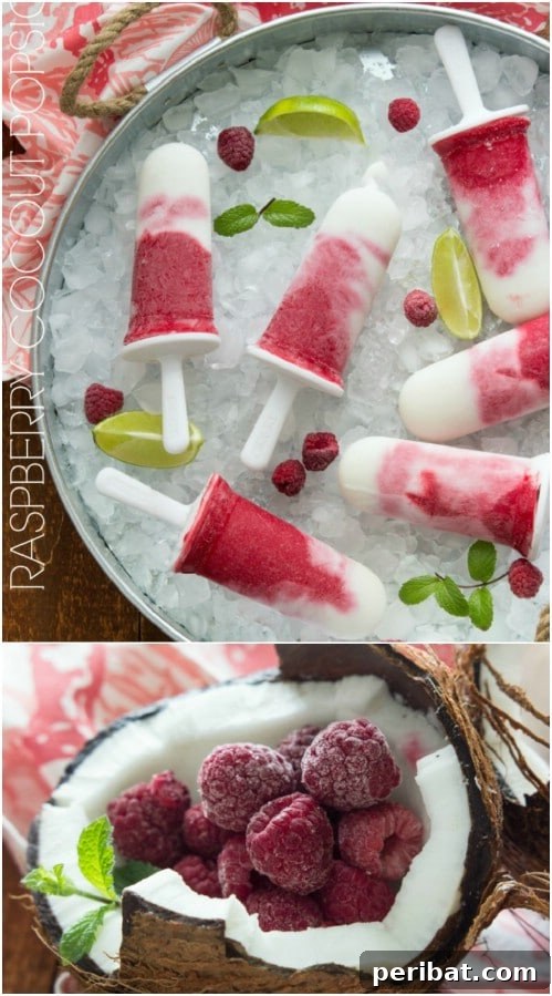 Raspberry Coconut Pops