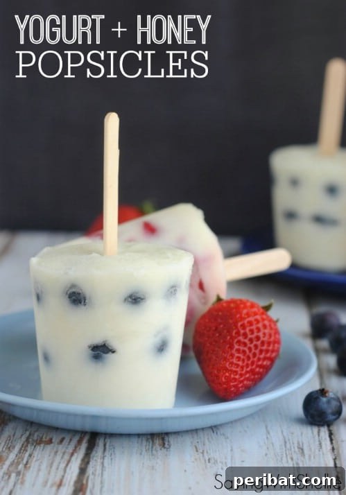 Yogurt And Honey Fruit Pops