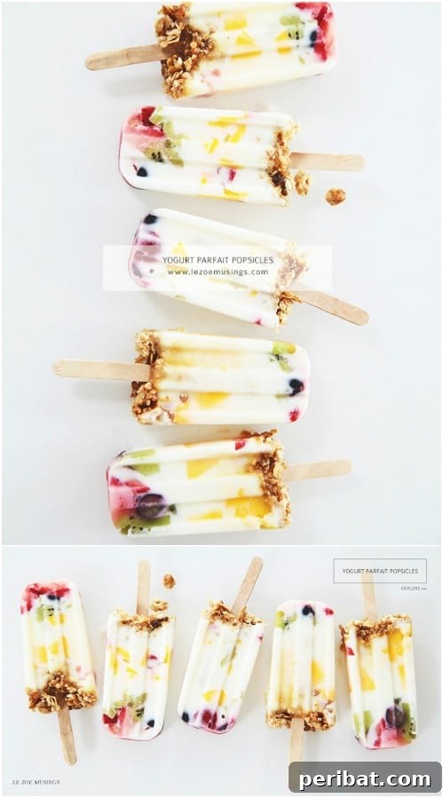 Yogurt Parfait Freezer Pops