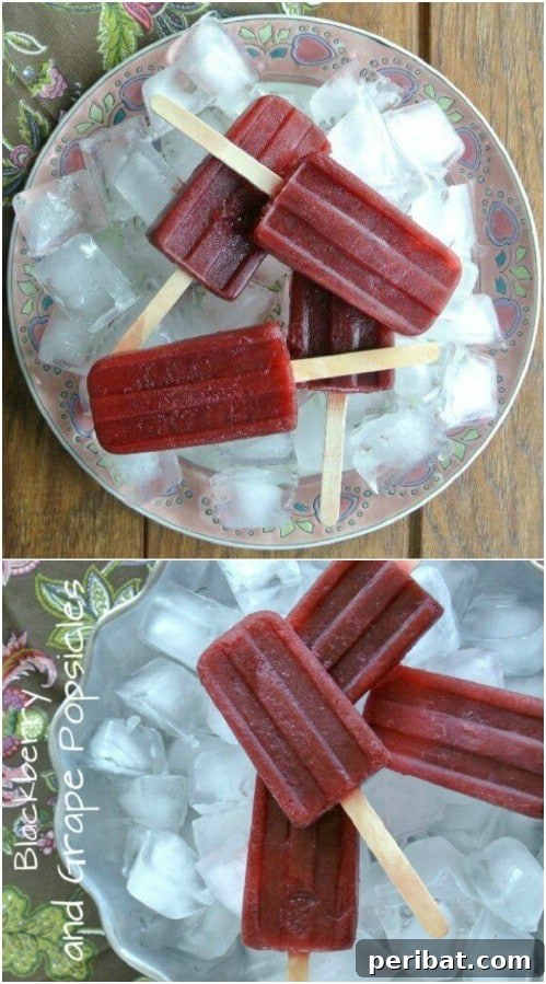 Healthy And Delicious Blackberry Grape Pops
