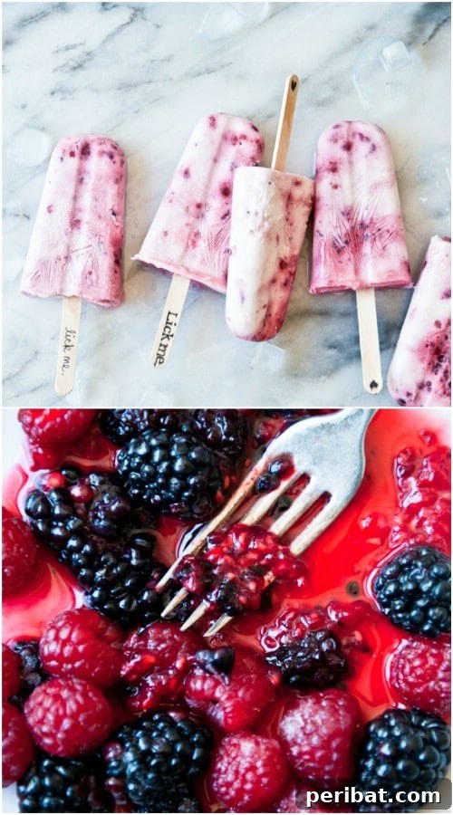 Tropical Berry Lime Coconut Popsicles
