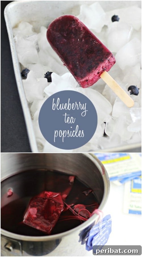 Yummy Blueberry Tea Pops