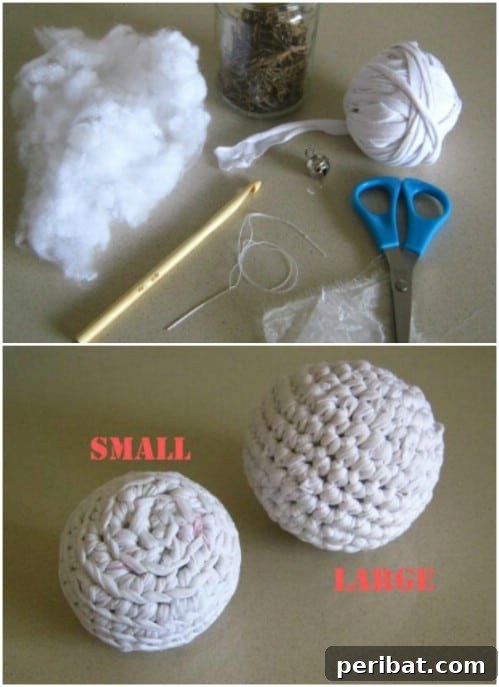 Hook, Line, & Purr: 25 Easy Crochet Projects for Cats 12 T-Shirt Yarn Catnip Crochet Cat Balls