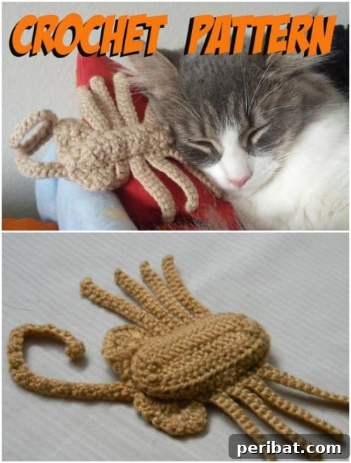 Hook, Line, & Purr: 25 Easy Crochet Projects for Cats 3 Cute Crochet Cat Alien Toy