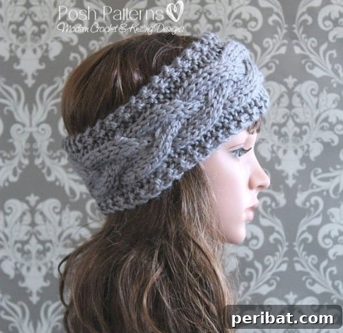 32 Chic and Simple Knit and Crochet Headband Projects 16 Elegant Cable Knit Headband