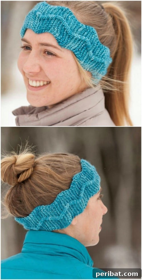 32 Chic and Simple Knit and Crochet Headband Projects 26 Knit Zig Zag Cable Headband