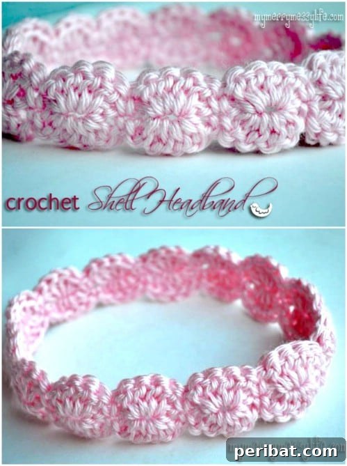 32 Chic and Simple Knit and Crochet Headband Projects 28 Dainty And Elegant Shell Crochet Headband
