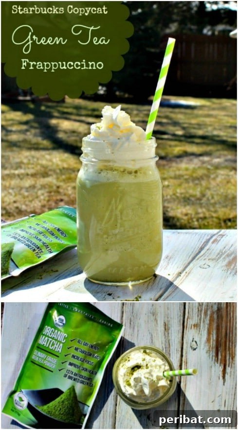 Homemade Green Tea Frappuccino