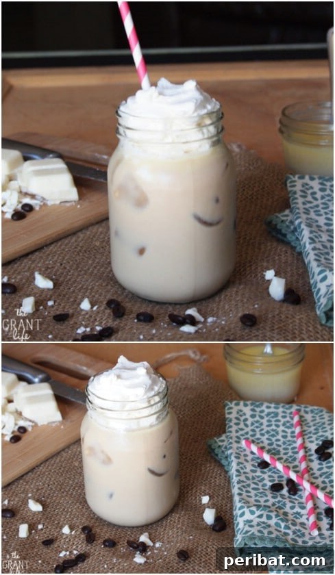 Homemade Iced White Chocolate Mocha