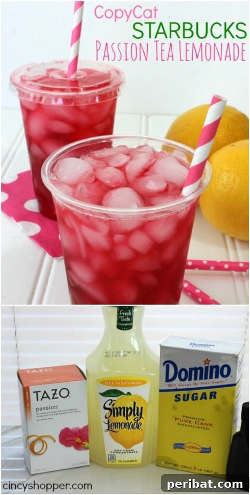 Homemade Passion Tea Lemonade