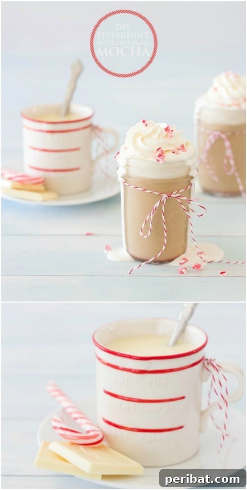 Homemade Holiday Peppermint White Chocolate Mocha