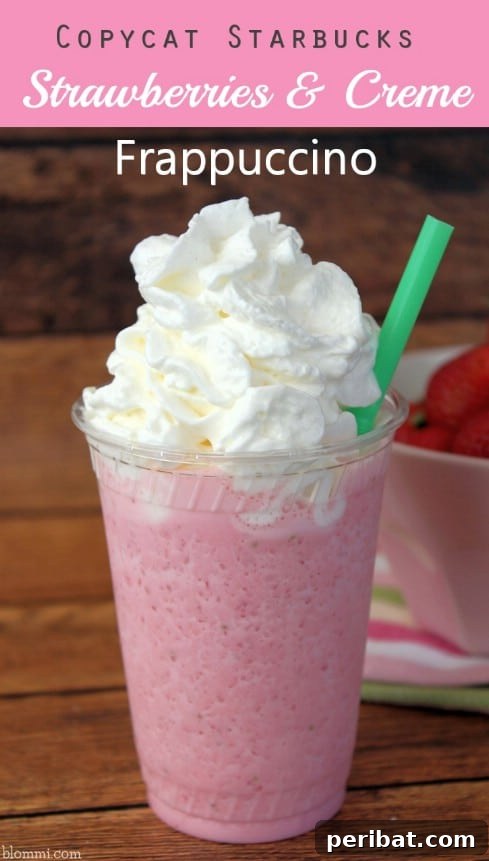 Homemade Strawberries And Crème Frappuccino