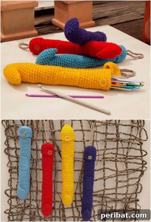 Hook Shaped Crochet Hook Case