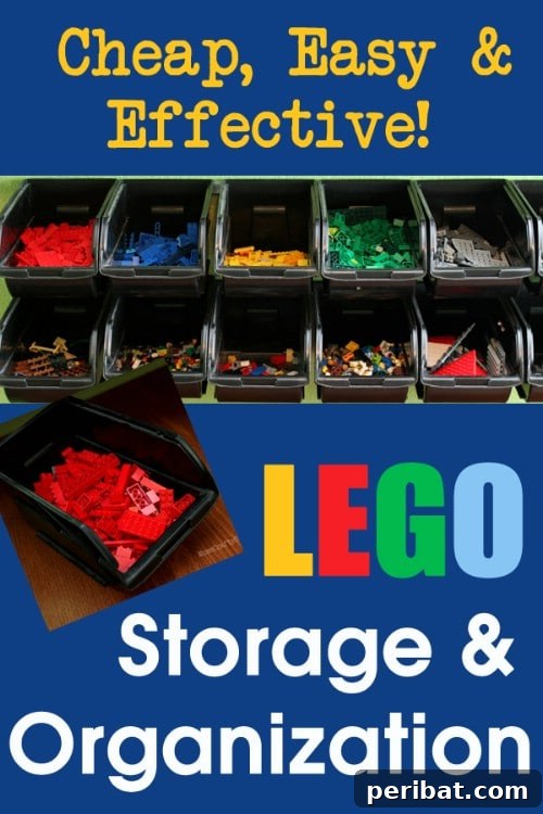 Plastic Bin Lego Storage - 150 Dollar Store Organizing Ideas and Projects for the Entire Home