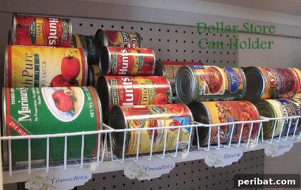 Organizing Canned Foods - 150 Dollar Store Organizing Ideas and Projects for the Entire Home