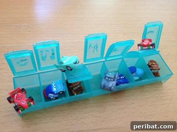 Organize Tiny Toys with Pill Dispensers - 150 Dollar Store Organizing Ideas and Projects for the Entire Home