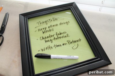 Dry Erase Board for Family Organization