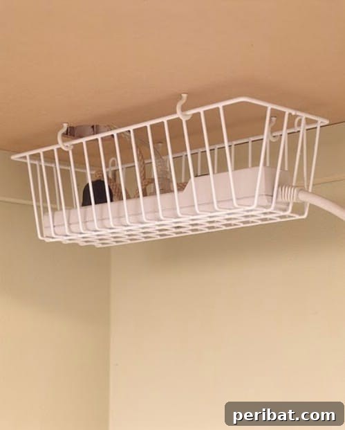 Power Strip Organization - 150 Dollar Store Organizing Ideas and Projects for the Entire Home