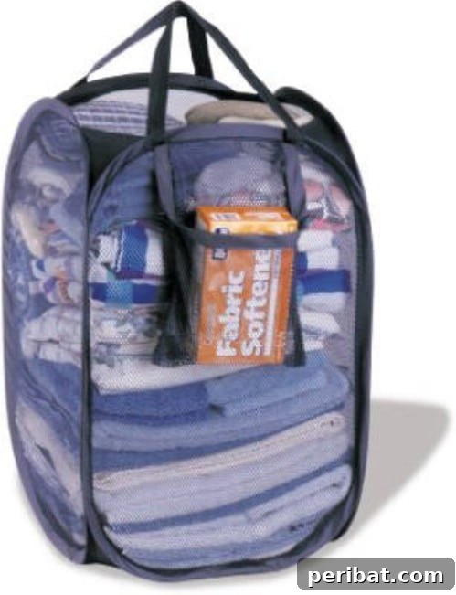 Mesh Hampers Keep Beach Supplies Organized - 150 Dollar Store Organizing Ideas and Projects for the Entire Home