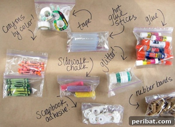 Store Craft Supplies in Ziploc Bags - 150 Dollar Store Organizing Ideas and Projects for the Entire Home