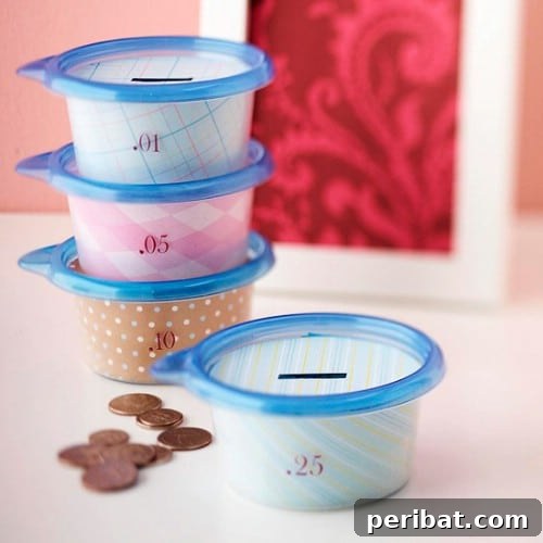 Keep Change Organized with Plastic Food Containers - 150 Dollar Store Organizing Ideas and Projects for the Entire Home