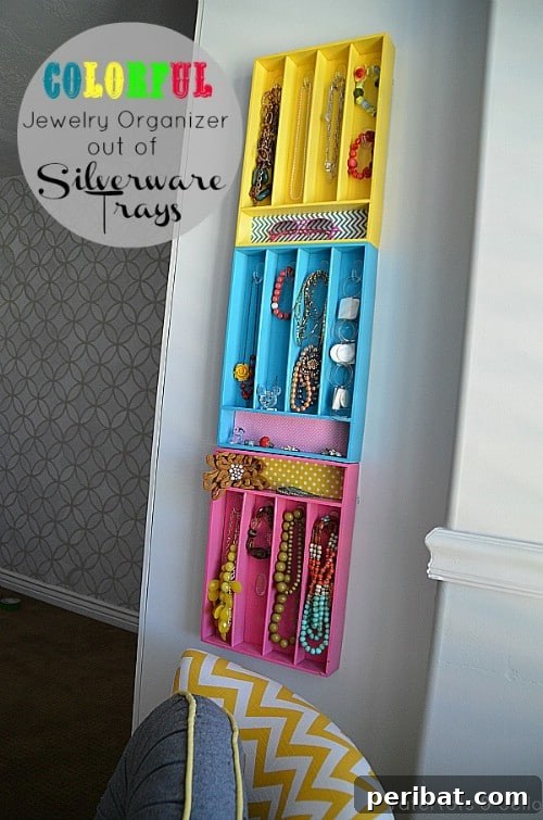 Silverware Organizers for Jewelry - 150 Dollar Store Organizing Ideas and Projects for the Entire Home
